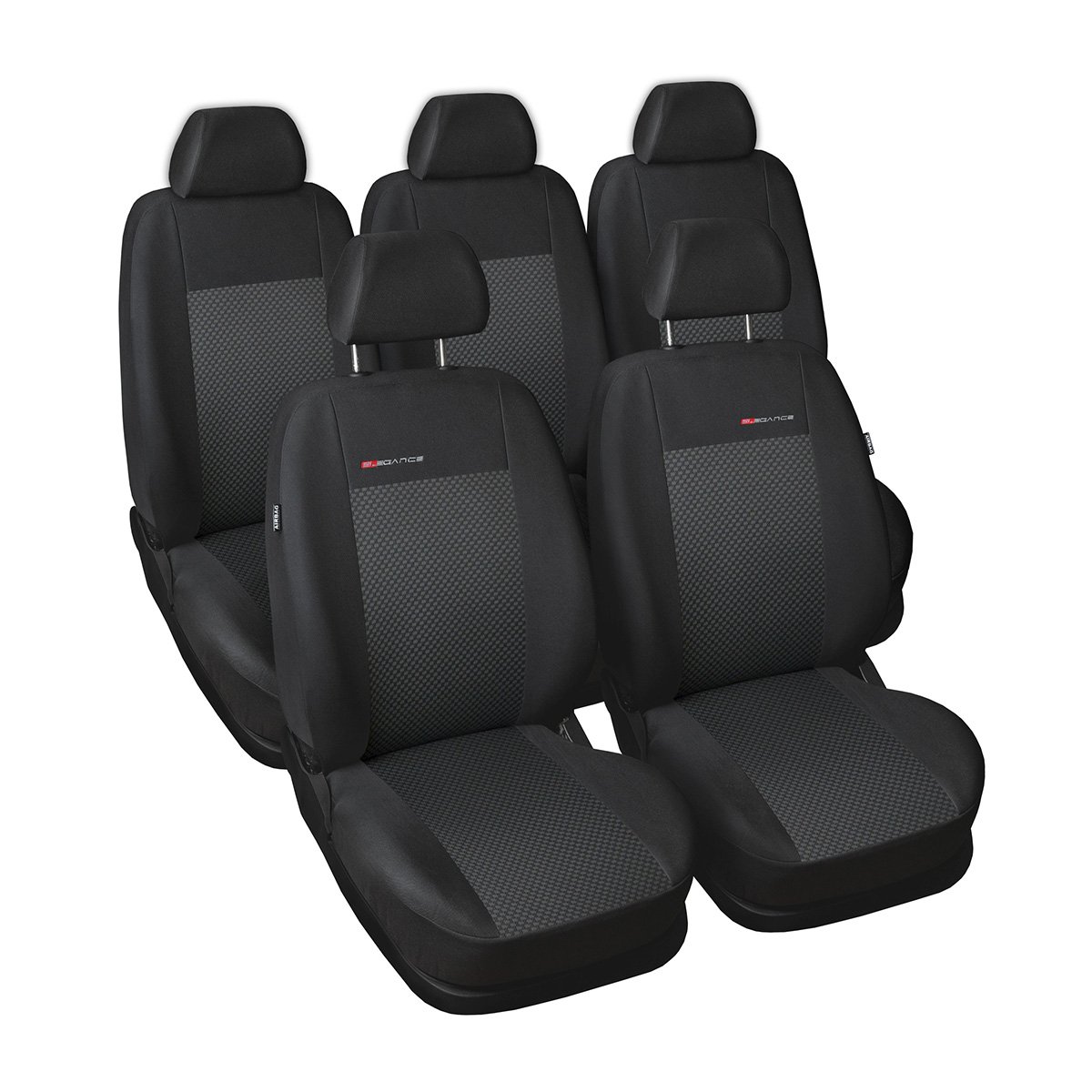 Mossa - Maßgeschneiderte Sitzbezüge Auto kompatibel mit Opel Zafira C Tourer MPV (2011-2019) - 5 Sitzer - Autositzbezüge Schonbezüge für Autositze - E3