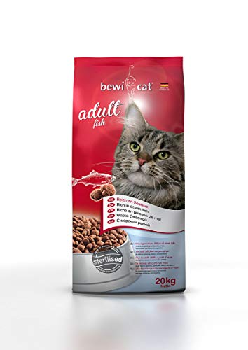 bewi cat Adult Fish [20 kg] Katzenfutter | Für ausgewachsene Katzen ab dem 1. Jahr | reich an Fisch | für kastrierte Katzen geeignet