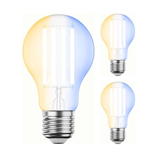 ledscom.de 3x E27 LED Leuchtmittel, A60, warmweiß - kaltweiß (2700-6700 K), 7 W, 1005lm, Smart Home, WLAN, Alexa