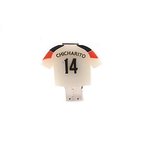 USB-Stick Flash Drive Speicherstick USB2.0 Cartoon Kreativität Dreidimensionaler Süßer Mini Jersey Sportbekleidung Anime Fußball Uniform Geschenk Persönlichkeit (4GB,B)