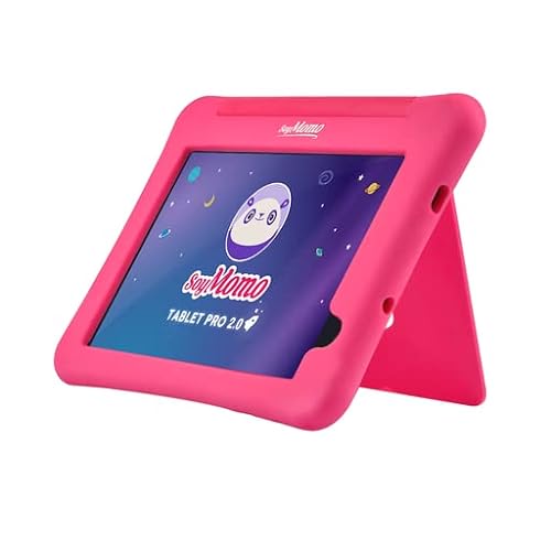 SoyMomo Tablet Pro 2.0-8" Zoll Kinder Tablet mit Cybermobbing-Detektor Kindersicherung & KI ab 7 Jahre Android 10 WLAN Bluetooth 64GB Speicher 4GB RAM Kamera kindgerechte Schutzhülle (Rosa)