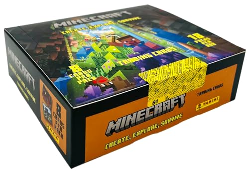 Panini Minecraft Sammelkarten - Create, Explore, Survive - Trading Cards (Box mit 18 Packs)