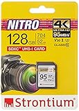 Strontium Nitro SRN128GSDU3QR SDXC-Speicherkarte, 128 GB, 95 MB/s, UHS-I U3 V30, Klasse 10, High Speed, für Spiegelreflexkameras