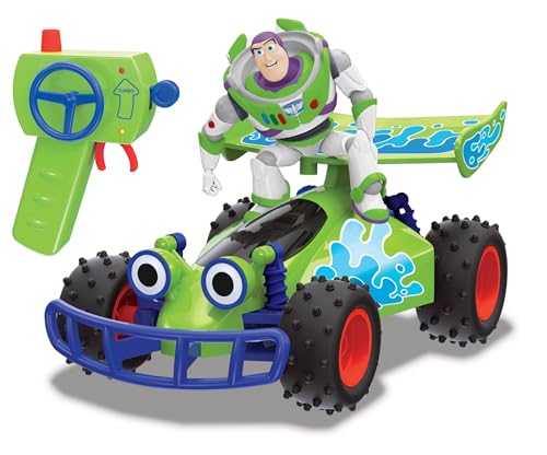 Dickie Toys 203154000 RC Buggy with Buzz, ferngesteuertes Spielzeug, Toy Story Fahrzeug mit Funksteuerung, für Kinder ab 4 Jahren, Mehrfarbig