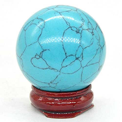 Natürlicher Kristall 1 STÜCK 40mm Grün Türkis Kristall Reiki Edelstein Ball Massage Ball Dekoration mit Ständer Kristall