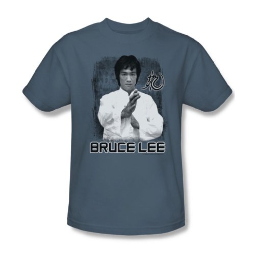 Bruce Lee - Konzentrieren Sie Adult T-Shirt in Slate, X-Large, Slate