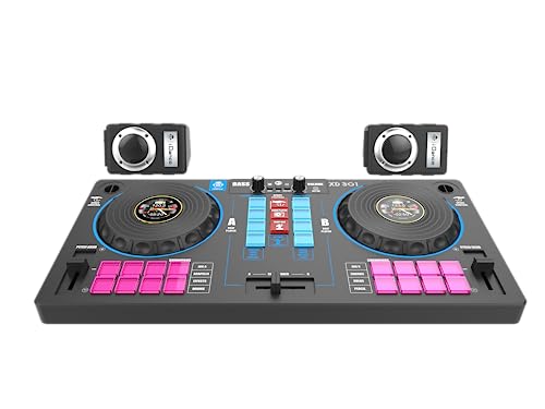 Cefa Toys 00351 Tragbare DJ-Station mit Lautsprechern und Raumsteuerung 14-in-1