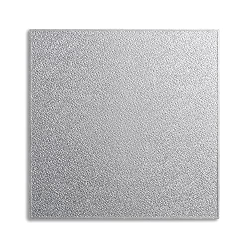 DECOSA Styropor Deckenplatten TURIN in Putz Optik - 80 Platten = 20 m2 - Edle Deckenpaneele weiß - Dekor Paneele 50 x 50 cm - Decken Styroporpaneele