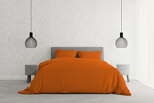 Italian Bed Linen Elegant Bettbezug, Orange, Doppelte, 100% Mikrofaser