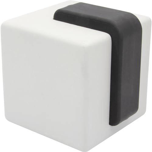 WAGNER Bodentürstopper BETON CUBE BIG - 60 x 66 x 66 mm, aus Beton, grau, Anschlag aus thermoplastischem Kautschuk, schwarz, schwere Qualität, zum Hinstellen - 15518701