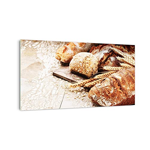 DekoGlas Küchenrückwand 'Brotsorten' in div. Größen, Glas-Rückwand, Wandpaneele, Spritzschutz & Fliesenspiegel