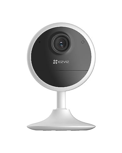 EZVIZ 1080P WLAN Überwachungskamera für den Innenbereich, IP Kamera mit 1600 mAh Akku, KI Personenerkennung und Zwei-Wege-Audio, unterstützt bis zu 512 GB SD-Karte, kompatibel mit Alexa, CB1