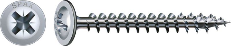 SPAX Rückwandschraube, 4,0 x 13 mm, 3000 Stück, Kreuzschlitz Z2, Rückwandkopf, Vollgewinde, 4CUT, WIROX A3J, 0281010400132