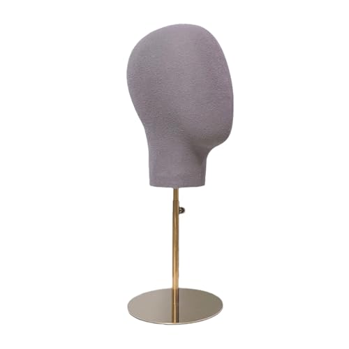predolo Mannequin-Kopf-Modell, Haarteile-Display-Halter für Kopfhörer, Goldene Basis