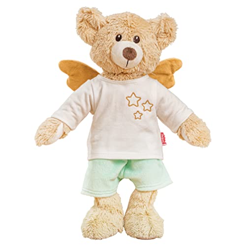 Heless 757 - Kuscheltier Teddy Hope mit Schutzengel-Outfit, ca. 42 cm großer Teddybär zum Liebhaben und als Spielgefährte für Babys und Kleinkinder