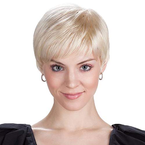 8" Short Blonde Pixie Cut Perücken mit Pony Short Straight Synthetic Hair Perücken für Frauen Natürliche Straight Perücken Hitzebeständiges Haar