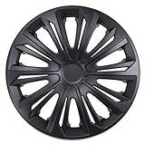 Ohmtronixx Strong Radkappen 14 Zoll 4er Set, schwarz, Radzierblenden aus ABS Kunststoff