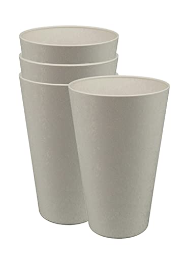 Campinggeschirr Zuperzozial Becher Reload-Cup, coconut white (4er Pack) Trinkglas Bioplastic C-PLA