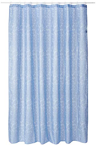 Spirella 1233959 Textilvorhang, fein, Himmelblau, 180 x 200 cm, Weiß