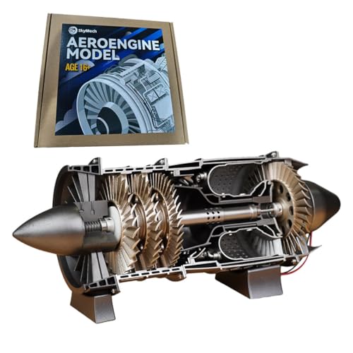 Spicyfy Turbofan Motor Model Kit, WP-85 3D-Drucken eines Funktionsfähigen Turbojet-Triebwerks DIY Montage Modell Kit, Experiment Geschenke für Technikbegeisterte (100+ Stück)