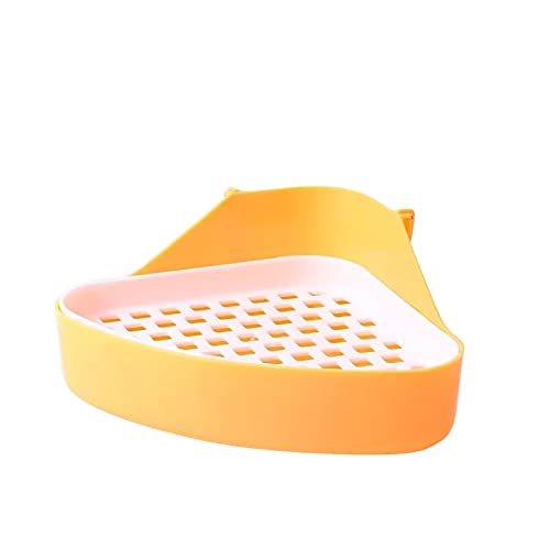 Small Animal Ferret Hamster Dwarf Rabbit Toilet Potty Trainer Corner Basin Bedding Box Organic Hamster Food (Pink, A) (Color : Yellow, Size : A)
