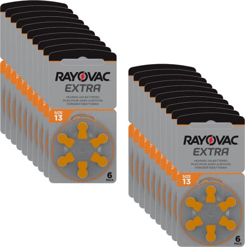 120 x Rayovac Extra Advanced Typ 13 Hörgerätebatterien