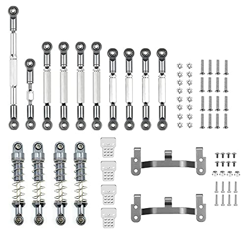 Ctzrzyt Set mit Stoßdämpfern für Lenkstange, aus Metall, für Auto-Upgrade-Teile C14 C24 C24-1 1/16, ferngesteuert, 3