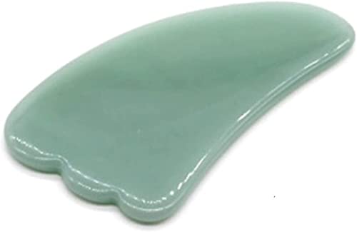 Gua Sha Schaberbrett, natürliche Jade, Guasha-Steinbrett, Gesichtsaugen-Guasha-Platte, Jade-Gesichtsmassagegerät, Schaberwerkzeug for Gesicht, Hals, Rücken, Körper, Drucktherapie, Massage-Werkzeug-Set