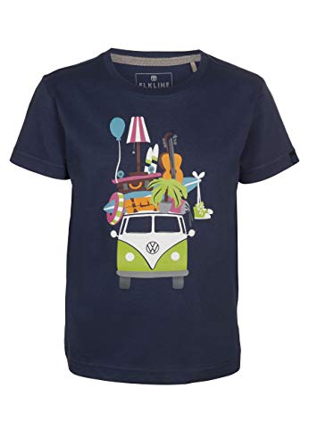 Elkline Kinder T-Shirt Huckepack VW-Bulli Print 3041179, Farbe:darkblue, Größe:128-134