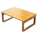 Couchtische Klappbarer Kleiner Tatami-Tisch Haushaltsbambustisch Faltbarer Niedriger Tisch Kleiner Esstisch (Color : Wood Color, Size : 60x40x23.5cm)