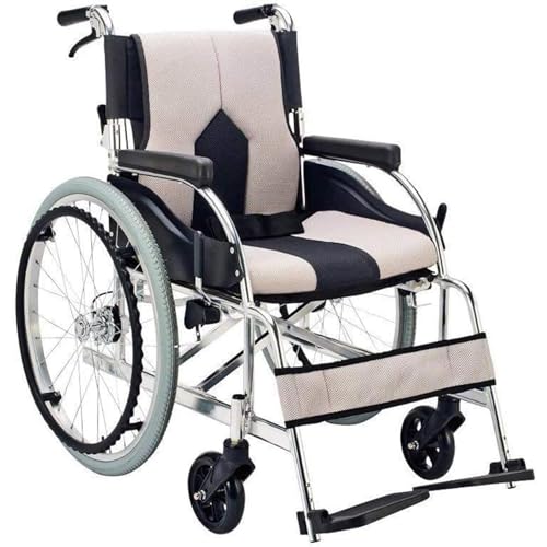 Manueller Rollstuhl/Ältere Menschen Faltbarer, Leichter Kleiner Ultraleichter Aluminiumlegierungs-Optionaler Aufblasbarer Hand-Tretroller Für Ältere Menschen,A