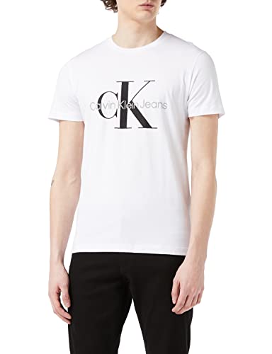 Calvin Klein Jeans Herren Core Monogram Slim Tee T-Shirt, Bright White, L