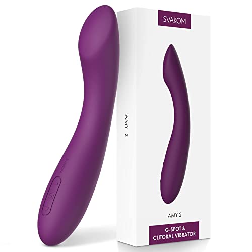 SVAKOM AMY2 Vibrator, Vibration für Frauen Klitoris G-Punkt, Dildo mit 25 Vibrationsfrequenzen, Hochwertiger Vibrator Komplett aus Silikon für Frauen, Paare