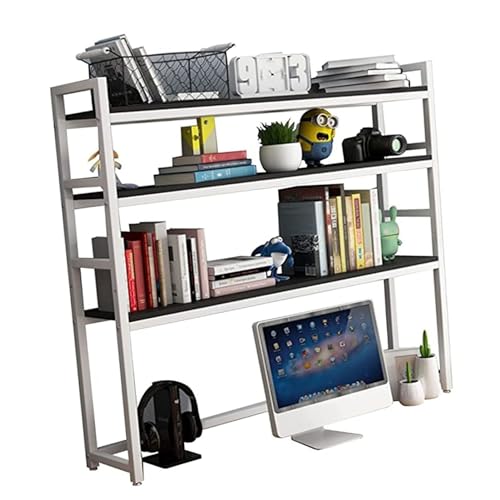 Kamnik 3-stufiges Desktop-Bücherregal für Computer – verstellbares Schreibtisch-Bücherregal, Organizer-Rack, Desktop-Bücherregal, Aufbewahrungsregal, Mehrzweck-Bücherregal aus Metall auf der Arbeit