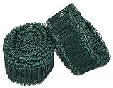 Novatool Drahtsackverschluss 2000 Stück 1,4 x 140mm Grün ummantelt Rödeldraht Verschlussdraht Bindedraht Sackverschlüsse