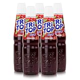 Tri Top Getränke-Sirup Kirsche 600ml - wenig Zucker & kalorienarm (5er Pack)