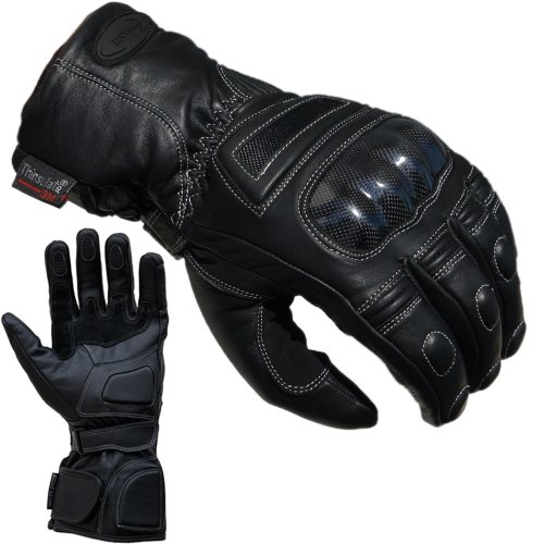 PROANTI Motorradhandschuhe Regen Winter Leder Motorrad Handschuhe Größen: S-XXL