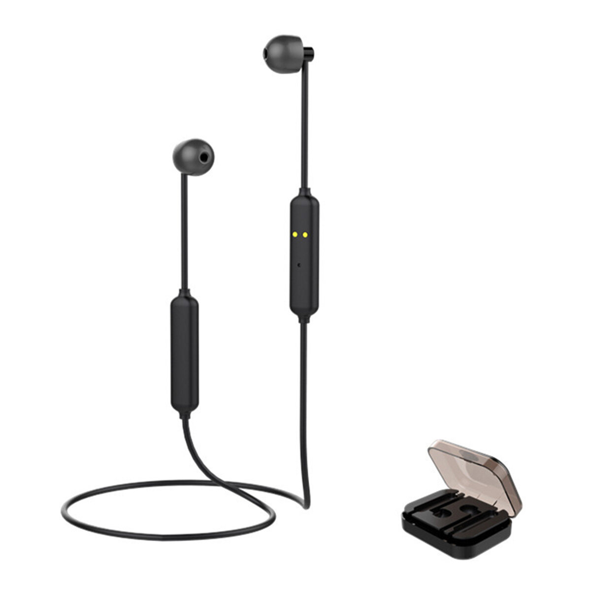 [Bluetooth 5.0] Mini Sport Magnetisches kabelloses Headset Hifi Stereo Sound Kabelgesteuerter Halsband-Kopfhörer mit tra