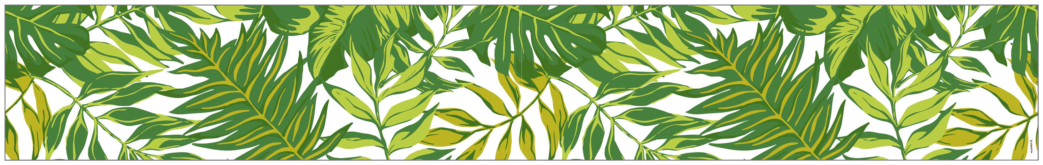 MySpotti Fensterfolie "Look Palm Leaves green", halbtransparent, glattstatisch haftend