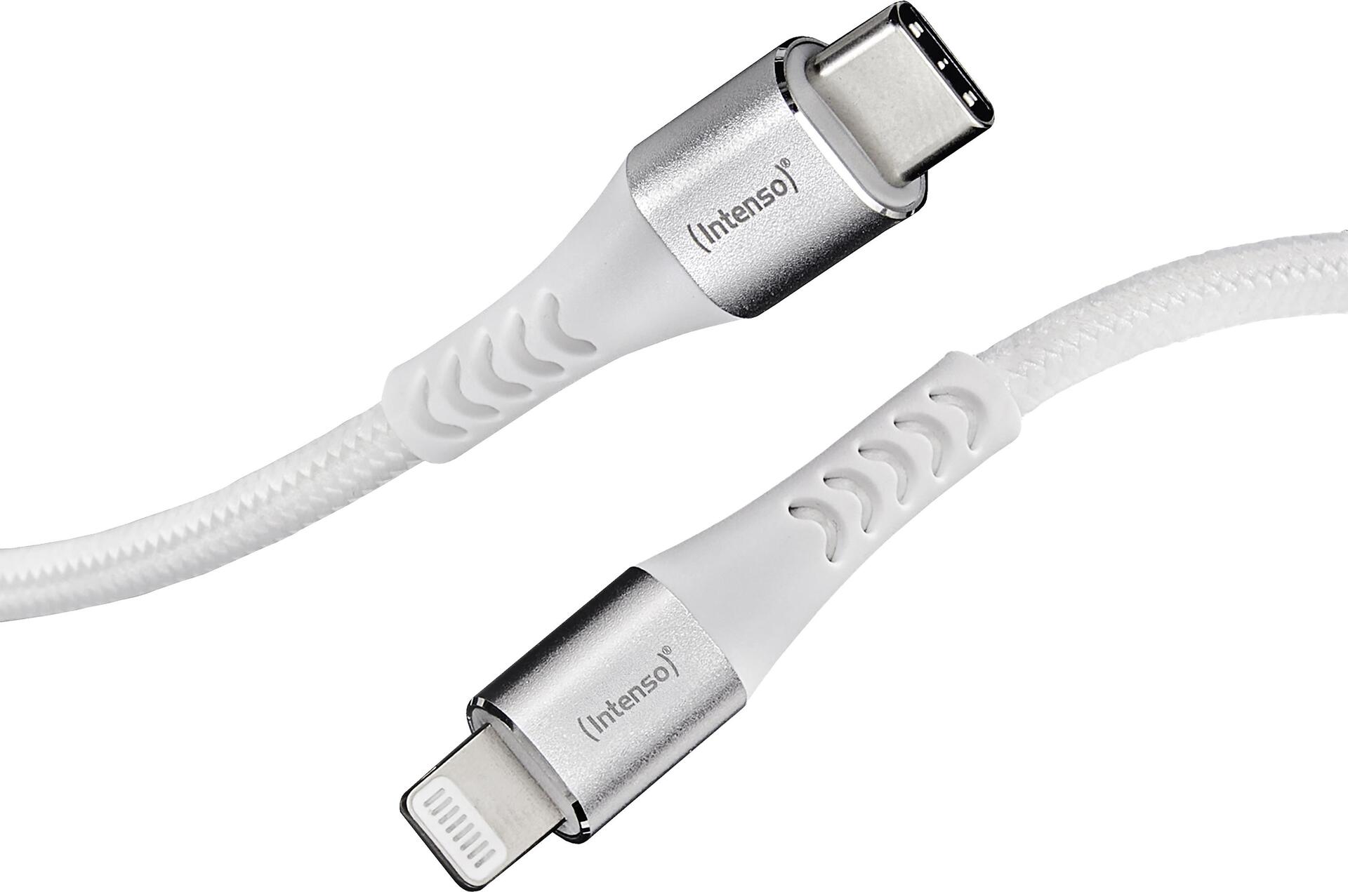 Intenso USB-Cable C315C, USB-C auf USB-C Daten- und Ladekabel, Power Delivery mit bis zu 60 Watt, Nylon, 1.5 Meter, weiß