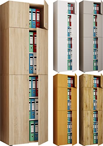 VCM Büroschrank »Lona«, BxHxL: 39 x 223 x 70 cm, Holzwerkstoff - braun