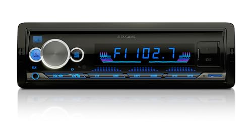ELGAUS ES-MP850G, universelles 1 DIN Autoradio mit 2 USB Slots, MP3, RDS, ID3, RGB, AUX, SD Kartenslot, Freisprechfunktion, Fernbedienung
