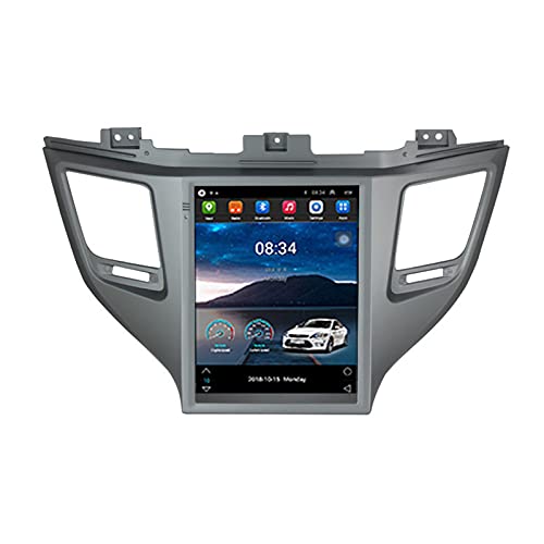 ADMLZQQ Für Hyundai Tucson 2015-2018 Navigation 9.7In 2-DIN-Multimedia-Video-Player Auto-Stereo-Android 11 Radio FM-Empfänger Mit 4G 5G WiFi SWC-Bluetooth-Carplay Rückfahrkamera,Ts1