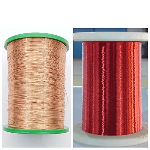 JINGERL 1kg / rollen emailliert Kupferdraht 0,04 mm 0,2 mm 0,3 mm 1,5 mm Magnetdraht Magnetische Spule Wicklung for Elektromagnet Motorinduktivität DIY. (Color : 0.04mm 1kg, Specification : Red)