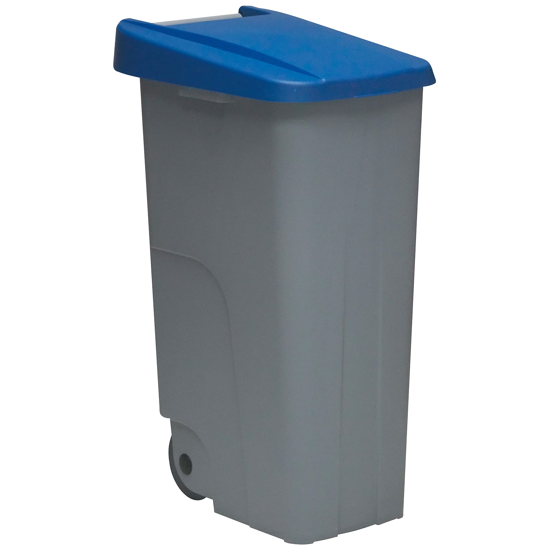 Denox Abfalleimer, Recycling, Kunststoff, 110 l, Grau/Blau