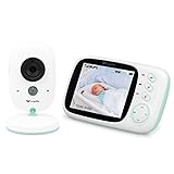 TrueLife NannyCam H32 Babyphone mit Kamera und Audio, Überwachung Digital Video für Ihr Baby, Farb 3,2“ LCD-Bildschirm, Zimmerthermometer, Nachtsicht-Modus, 8 Melodien, VOX-Modus, Akkus 24-Stunden
