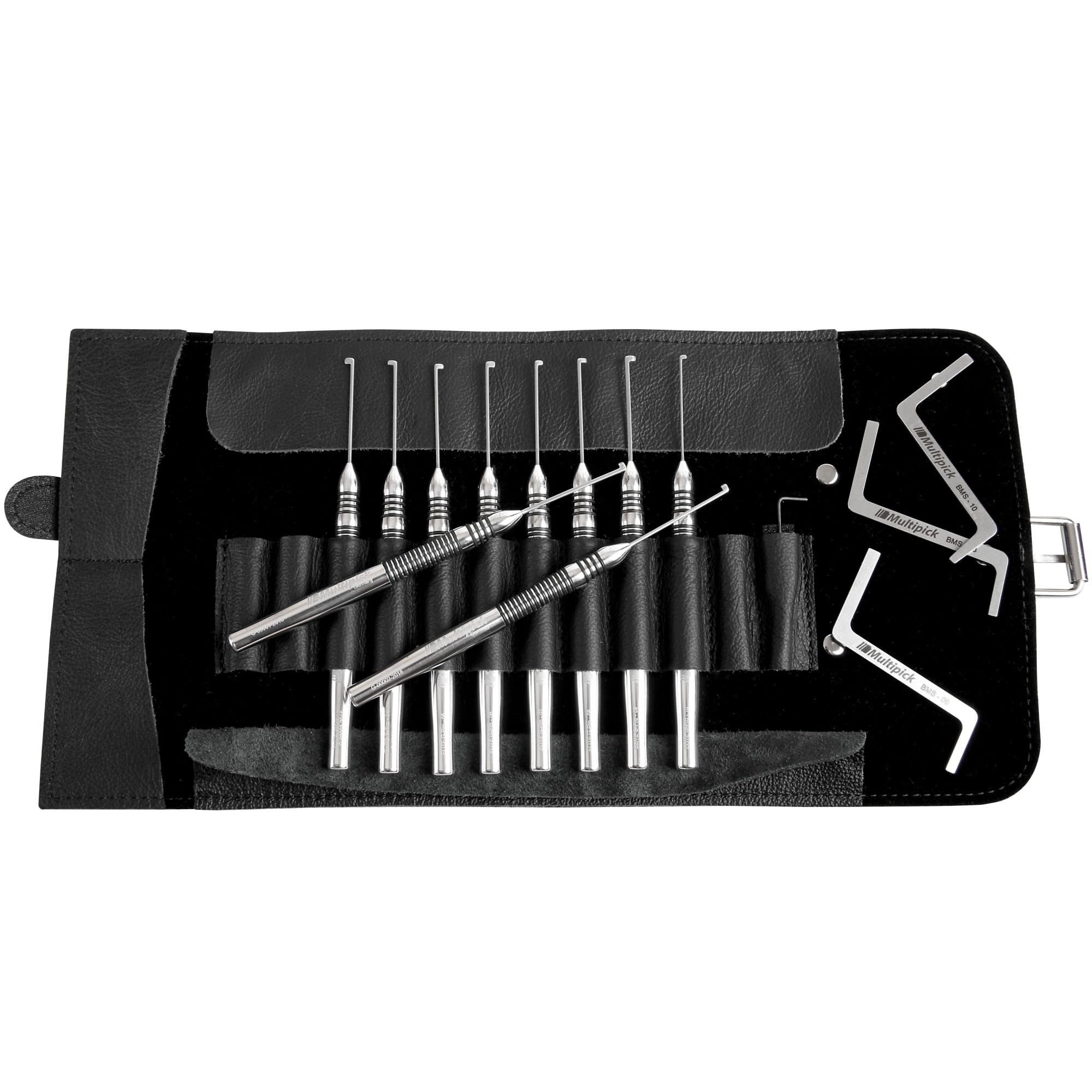 MULTIPICK G-Pro Profi Dietrich Set - [Wechselbare Flag-Pick Klingen] Made in Germany - Lockpick Tool, Schlösser knacken - Lock Picks inkl. Spanner - Schloss picking - Pick Set - Lockpicking Kit