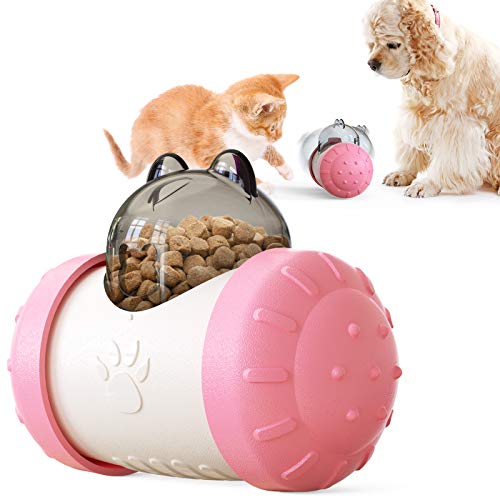 NW Swing Bear Lecky Spielzeug für Hund und Katze Hund Slow Feeder Futterspender Spielzeug Hund Spielzeug Hund Puzzle Spielzeug Katzenspielzeug (Pink)