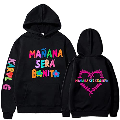 Itsgo Neues Album Mañana Será Bonito Hoodie Sweatshirts Pullover Harajuku Neuheit Kapuzen-Trainingsanzug Pullover Männer Frauen (Color : Color 8, Size : 2XL)