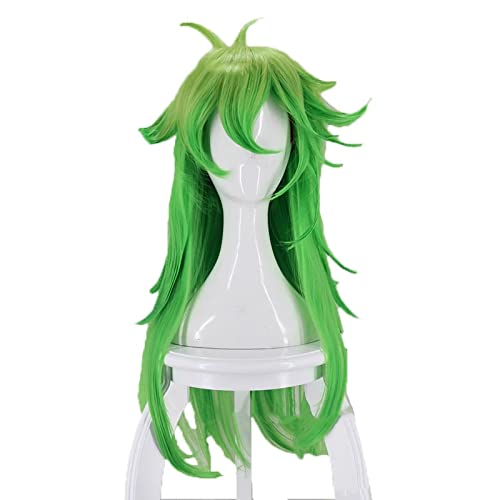 Detentionhouse Nanbaka Niko No.25 Cosplay Wigs Green Yellow Ombre 80cm Long Curly Synthetic Hair Wig
